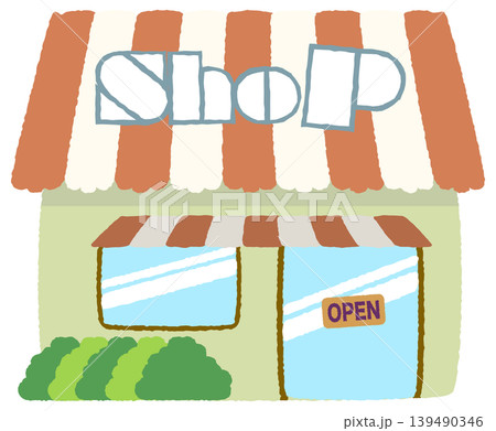 ショップ、店舗のイラスト ショップ、店舗のイラスト 139490346