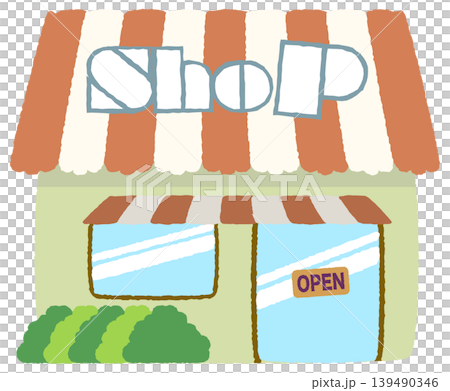 ショップ、店舗のイラスト ショップ、店舗のイラスト 139490346