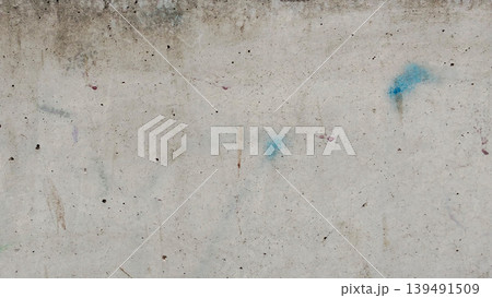 Old White Concrete Wall Texture with Abstract Paint Stains 139491509
