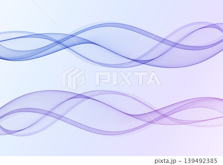 Two flowing waves of blue and lavender on a pastel background. Two flowing waves of blue and lavender on a pastel background. 139492385