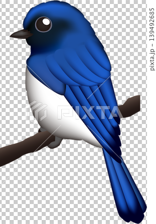 かわいい野鳥イラスト 「オオルリ」 白背景(pngは背景透過)・単体、ベクター形式 かわいい野鳥イラスト 「オオルリ」 白背景(pngは背景透過)・単体、ベクター形式 139492685