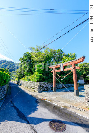 初夏の里麓武家屋敷通り　里麓八幡神社　鹿児島県薩摩川内市 139493171
