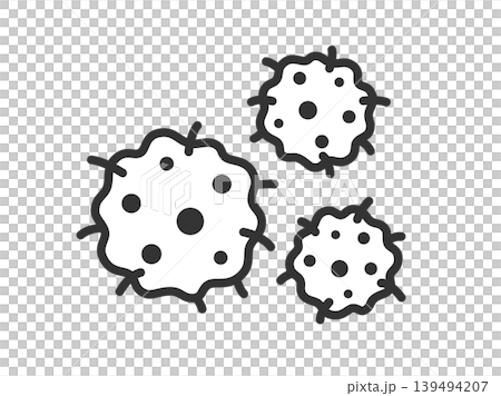 カビのアイコン(線画)のイラスト カビのアイコン(線画)のイラスト 139494207