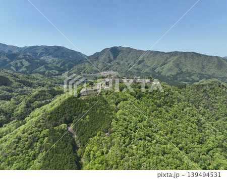 兵庫県 竹田城跡から見る風景 兵庫県 竹田城跡から見る風景 139494531