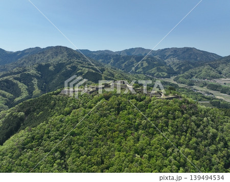 兵庫県 竹田城跡から見る風景 兵庫県 竹田城跡から見る風景 139494534