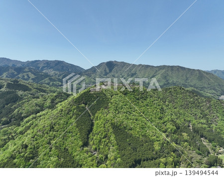 兵庫県 竹田城跡から見る風景 兵庫県 竹田城跡から見る風景 139494544