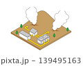地熱発電所のアイソメトリックイラスト 再生可能エネルギーイメージ 139495163