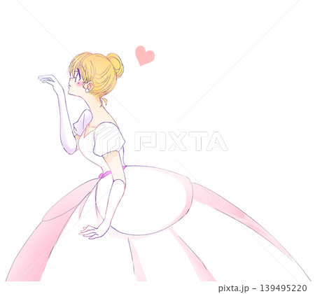 ドレスを着た女性 お姫様 手を差し出す 恋 金髪 ドレスを着た女性 お姫様 手を差し出す 恋 金髪 139495220