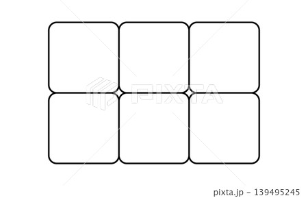 Minimal Rounded Square Grid Layout Template for Interface Design 139495245