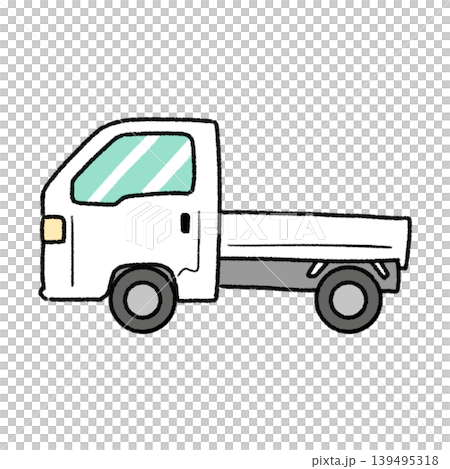 一幅簡潔可愛的迷你卡車插圖。 一幅簡潔可愛的迷你卡車插圖。 139495318