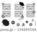 AIの白黒アイコン　白い枠あり 139495594