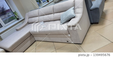 Brest, Belarus - 20.02.2024: Sectional furniture arrangement for urban living social interaction and community behavioral study 139495676