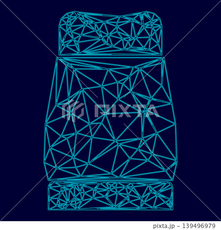 Pepper low poly triangulation triangulated polygonal electric cyan blue vibrant aqua neon color vector illustration image outline contour line Pepper low poly triangulation triangulated polygonal electric cyan blue vibrant aqua neon color vector illustration image outline contour line 139496979