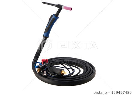 Welding torch ready for action Welding torch ready for action 139497489