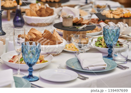 Elegant dining experience with gourmet delights Elegant dining experience with gourmet delights 139497699