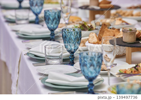 Elegant dining setup for a festive celebration 139497736