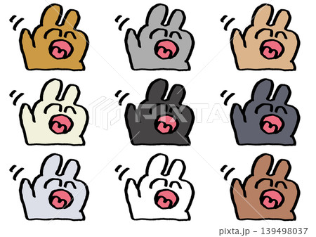 手を振るウサギ 139498037