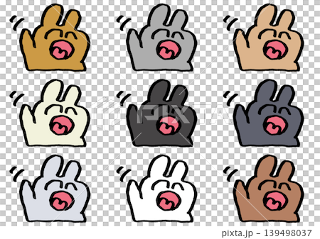 手を振るウサギ 139498037