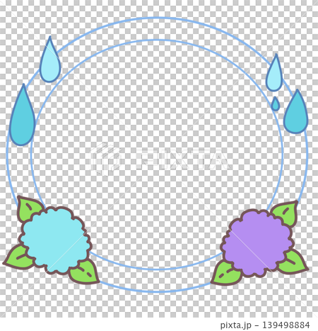 Rainy season round frame light purple Rainy season round frame light purple 139498884