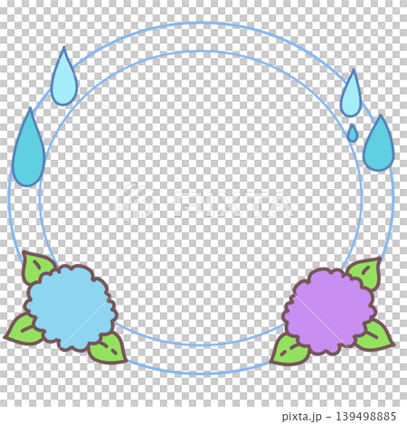 Rainy season frame in light blue and purple Rainy season frame in light blue and purple 139498885