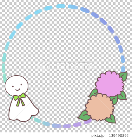 Teru Teru Bozu (weather doll) round frame Teru Teru Bozu (weather doll) round frame 139498895