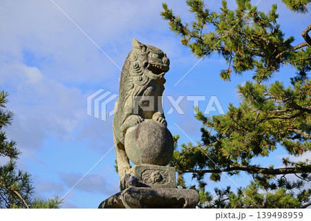 安芸の宮島厳島神社参道の狛犬-6 安芸の宮島厳島神社参道の狛犬-6 139498959