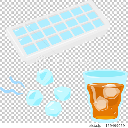 製氷皿で作った氷を入れたお茶 製氷皿で作った氷を入れたお茶 139499039
