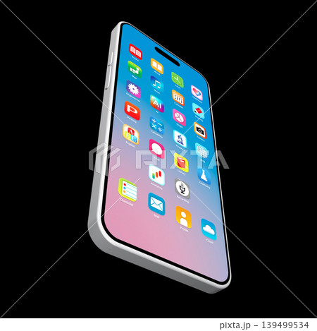 スマートフォン画面のアイコン スマートフォン画面のアイコン 139499534