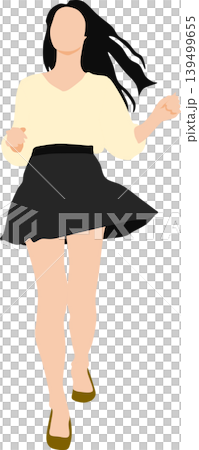 一個穿著夏天衣服的女人的插圖 一個穿著夏天衣服的女人的插圖 139499655