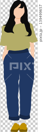 夏服を着た女性のイラスト 夏服を着た女性のイラスト 139499657