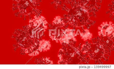 Red Virus Cells Medical Background 3d render. 139499997