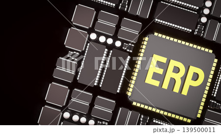 Enterprise Resource Planning Technology 3d render. 139500011