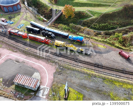 <鳥瞰>三笠鉄道記念館 <鳥瞰>三笠鉄道記念館 139500075