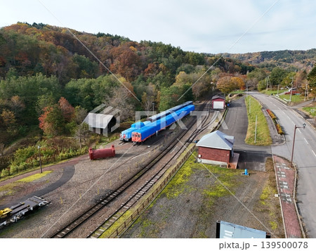 ＜鳥瞰＞北海道の各地を走った汽車とディーゼル車が休む地 139500078