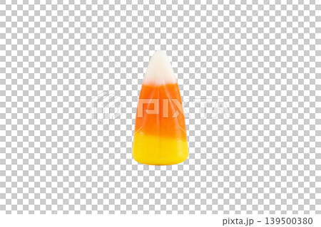 Sweet candy corn isolated for Halloween celebration and snack advertising Sweet candy corn isolated for Halloween celebration and snack advertising 139500380