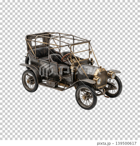Vintage metal car model isolated for collectors and home decor 139500617