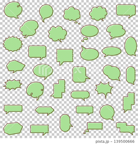 A set of various speech bubble icons 139500666