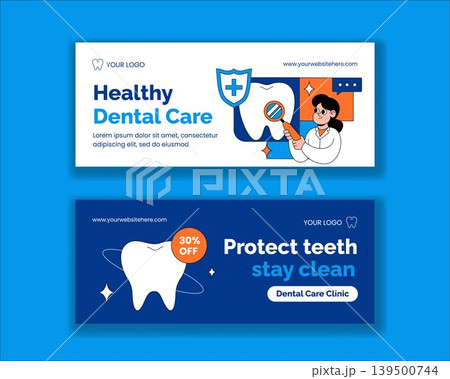Dentist Social Media Banner Flat Cartoon Hand Drawn Healthcare Background Illustration Dentist Social Media Banner Flat Cartoon Hand Drawn Healthcare Background Illustration 139500744