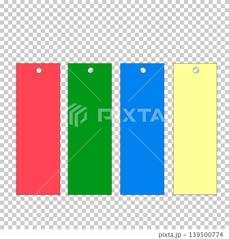 Tanabata Wish Strip Set (4 Colors) - Wish Cards - Illustration Material Tanabata Wish Strip Set (4 Colors) - Wish Cards - Illustration Material 139500774