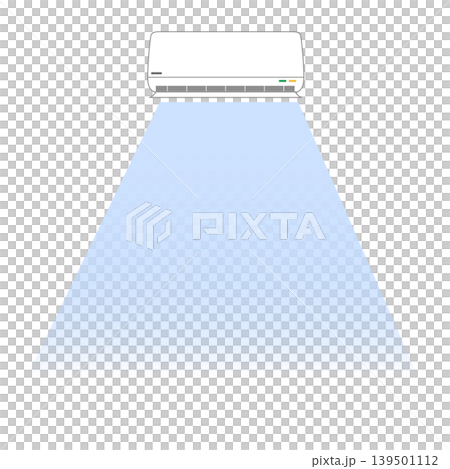 冷たい風が出ているエアコンのイラスト 冷たい風が出ているエアコンのイラスト 139501112