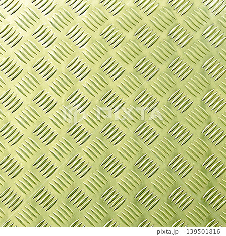 ペールグリーンの光沢のある金属の縞板の正方形の背景画像 ペールグリーンの光沢のある金属の縞板の正方形の背景画像 139501816