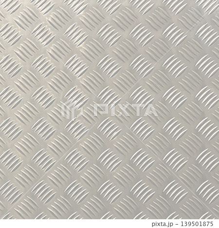 明るいグレーの光沢のある金属の縞板の正方形の背景画像 明るいグレーの光沢のある金属の縞板の正方形の背景画像 139501875