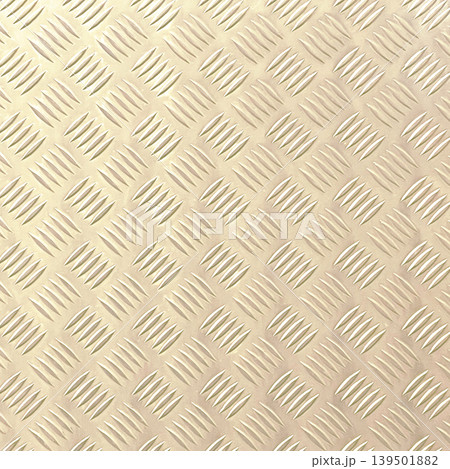 明るいブロンズ色の光沢のある金属の縞板の正方形の背景画像 139501882