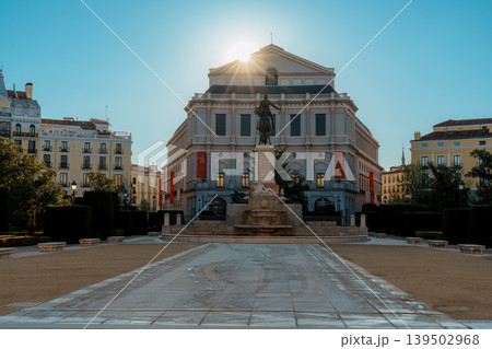 Teatro Real Opera House and Statue in Madrid Spain Teatro Real Opera House and Statue in Madrid Spain 139502968
