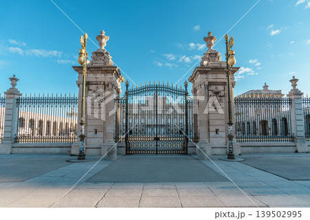 Front Facade of Royal Palace of Madrid Spain Front Facade of Royal Palace of Madrid Spain 139502995