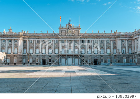 Front Facade of Royal Palace of Madrid Spain Front Facade of Royal Palace of Madrid Spain 139502997