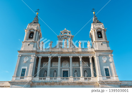 Almudena Cathedral Front Entrance in Madrid Spain Almudena Cathedral Front Entrance in Madrid Spain 139503001