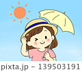 日傘をさす女の子 139503191