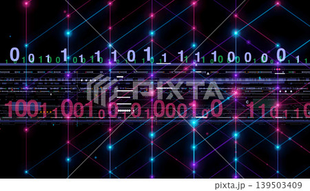 デジタルデータの光の網 139503409