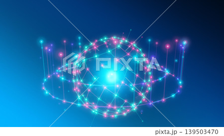 光る球体とネットワーク 光る球体とネットワーク 139503470